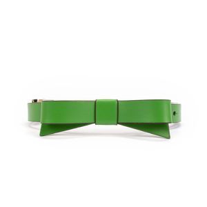 Women's .75 Inch Bow Belt, Green, M😎